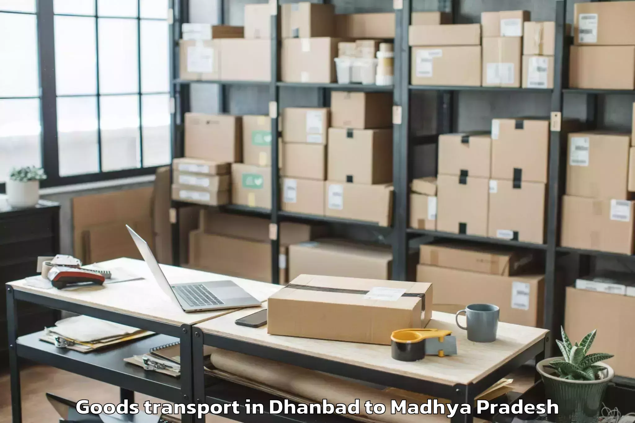 Easy Dhanbad to Bankhedi Goods Transport Booking